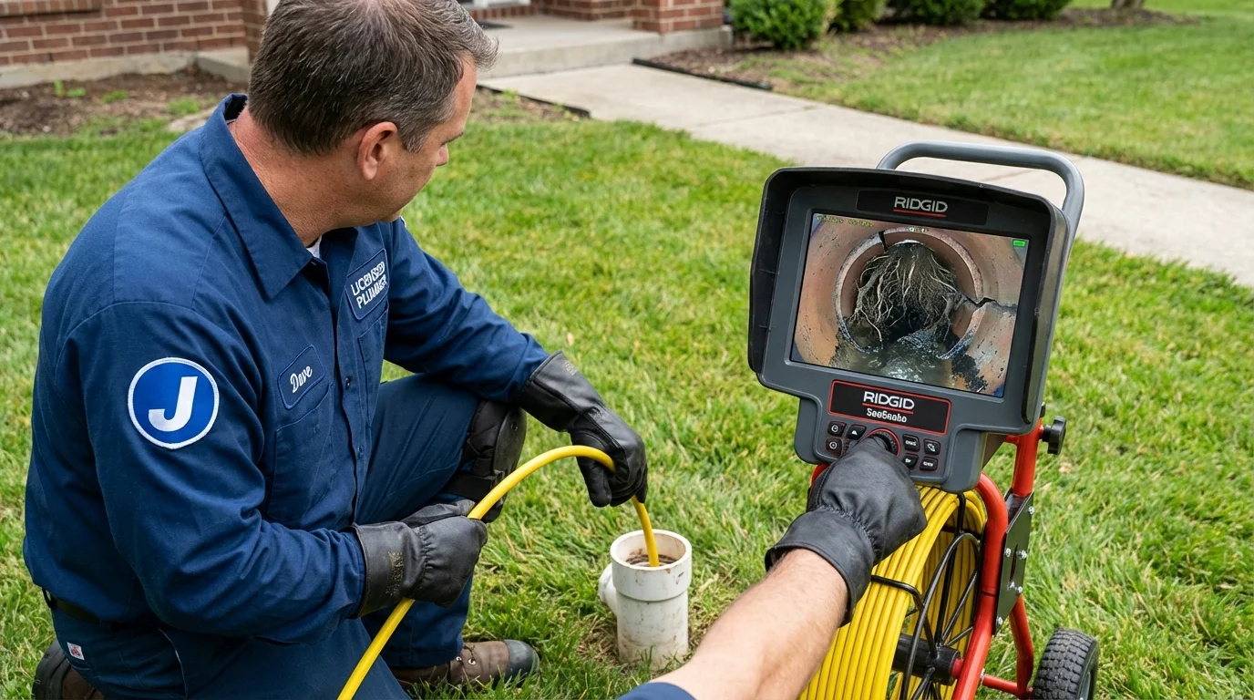 Sewer camera inspection being performed by Johns Plumbing LLC in Lake Providence